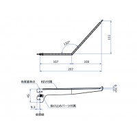 ブレーキングブラケット 左右セット 呼名200 クローム RT-110GSR/Lの3枚目