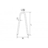 ステンレス金具 ロープ止め金具 U型 1個価格の2枚目
