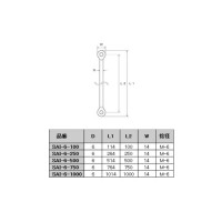 ステンレス Sフック ストレートタイプ 6x1014x1000mm 1個 取寄品の2枚目