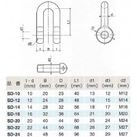 JIS規格シャックル(SD型) 24mmの2枚目
