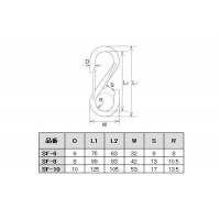 Sカンフック(SUS316) 10mm 1個価格 ※取寄品の2枚目