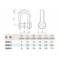 沈み半丸ネジシャックル ネジ径M-5の2枚目