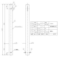 車止めポストタイプ 固定式 フック1ヶ付 直径76.3mm 高さ850mm メーカー直送の2枚目