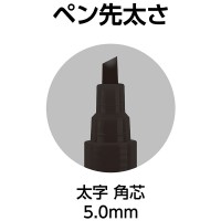 工事用 超耐久ペイントマーカー 太字 角芯 黒 取寄品の3枚目