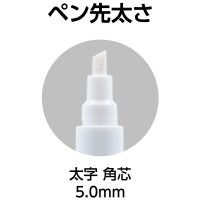 工事用 超耐久ペイントマーカー 太字 角芯 白 取寄品の3枚目