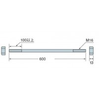 オメガー 両ネジボルトM16 L=500 ECO(1本価格) ※取寄品の2枚目