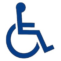 サイン(平付型)身障者マーク 青 150×150×7 ※受注生産 メーカー直送品の1枚目
