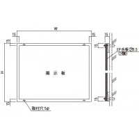 アルミ掲示板 410×550 ラシャグレー ※受注生産品 ※メーカー直送品の2枚目