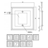 階数標示板 数字2 150×150×7 ステンカラー ※メーカー直送品の2枚目