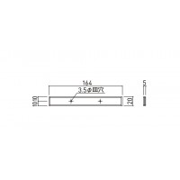 アルミ室名札 無地 20×164×5 ※メーカー直送品の2枚目