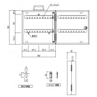 キーボックス 350×350×90(ホルダー数80個) ※メーカー直送品の2枚目