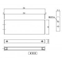 一般室名札(突出型)無地 60×250×15.5 ※メーカー直送品の2枚目