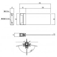 一般室名札(突出スイング型)無地 80×250×5 ※メーカー直送品の2枚目