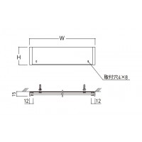 一般室名札(平付型)無地 102×305×15 ※メーカー直送品の2枚目