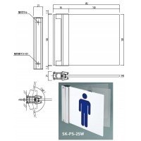 サイン(突出スイング型)無地 150×150×5 ※メーカー直送品の2枚目