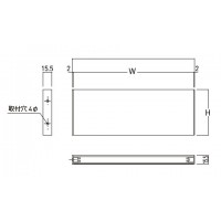 一般室名札(突出型)無地 60×250×15.5 ※メーカー直送品の2枚目