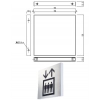 サイン(突出型)無地 150×150×15.5 ※メーカー直送品の2枚目