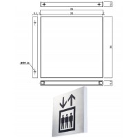 サイン(突出型)身障者マーク 青 200×200×15.5 ※メーカー直送品の2枚目