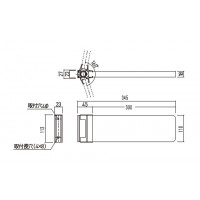 一般室名札(R付・突出スイング型)無地 110×300×18 ※メーカー直送品の2枚目