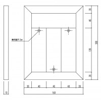 木製室名札 無地 200×160×13 ※メーカー直送品の2枚目