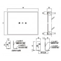 アルミ掲示板(ブロンズ枠)600×900 コルク貼 ※受注生産品 ※メーカー直送品の2枚目