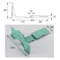 NF-S平葺ステン足付 200mm ステン304・生地(1箱・40個価格) ※取寄品の2枚目