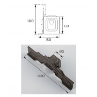 スノーダム真木有用 300mm 亜鉛・黒(1箱・30個価格) ※取寄品の2枚目