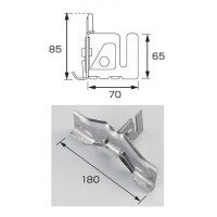 ニューフジ立平 小 厚さ2.0 180mm 鉄・ドブメッキ(1箱・50個価格) ※取寄品の2枚目