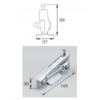 立平用アングル止 シャトル 鉄・ドブメッキ(1個価格) ※取寄品の2枚目
