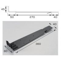 扇型コロニアル 後付 360mm ステン304・黒(1個価格) ※取寄品の2枚目