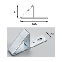 折版用アングル止 段無 50mm用 鉄・ドブメッキ(1個価格) ※取寄品の2枚目