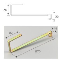 瓦用資材止 小 鉄・クロームメッキ(1箱・100個価格) ※取寄品の2枚目