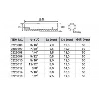 Pro-Autoスタンダードディープソケット(インチ)6PT.(差込角6.35mm・サイズ3／16inch)の2枚目