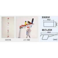 上わく付き踏台(踏台高さ1.37×上わく高さ0.60m)段数6 メーカー直送 個人宅不可の2枚目