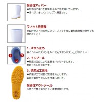 長靴 プロハークス#201 ブラック 22.5cmの3枚目