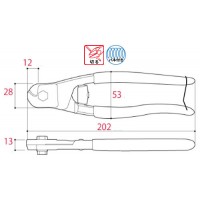 ワイヤーロープカッター 200mm ※取寄品の2枚目