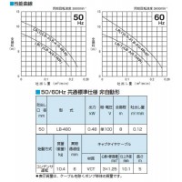 一般工事排水用 水中ハイスピンポンプ LB型 非自動形 60Hz 口径50mm 0.48kW 単相100Ｖ メーカー直送の3枚目