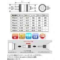 インパクト用ビット差替アダプター ※取寄品の2枚目