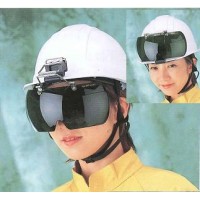 ヘルメット取付メガネ ブラック 赤外線・紫外線遮光用の2枚目