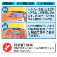 通気孔付ヘルメット 緑 ワンタッチ内装付 ※受注生産品の3枚目