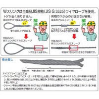 Wスリング Aタイプワイヤーロープ 径12mm×全長3.0m - 大工道具・金物の