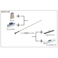 ヘッド交換式ハンドル(天然木柄) 長さ1350mmの2枚目