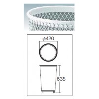 パークくず入れ(丸型) 63L ホワイトの2枚目