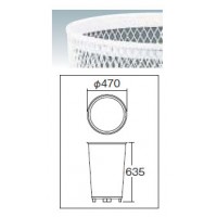 パークくず入れ(丸型) 80L ホワイトの2枚目