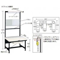 高さ調整セルライン作業台(スタンダード)1500×800×700～900mm【代引不可・メーカー直送品 車上渡し品】の3枚目