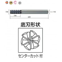 6枚刃インパクトミラクルラジアスエンドミル(M)の2枚目