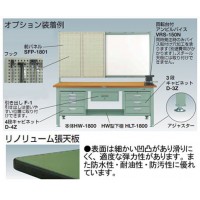 中量作業台(1200kg型・回転リードバイス付・リノ天板)900×600×740mm【代引不可・メーカー直送品 車上渡し品】の2枚目