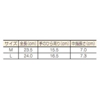 インナー編手袋(ロングタイプ)M ホワイト(1袋・10双)の2枚目