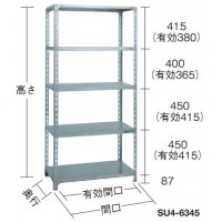 SUS430ステンレス軽量棚(5段)890×465×1502【代引不可・メーカー直送品 車上渡し品】の2枚目