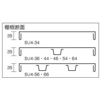 SUS430ステンレス軽量棚用棚板 1500×450mm【代引不可・メーカー直送品 車上渡し品】の2枚目